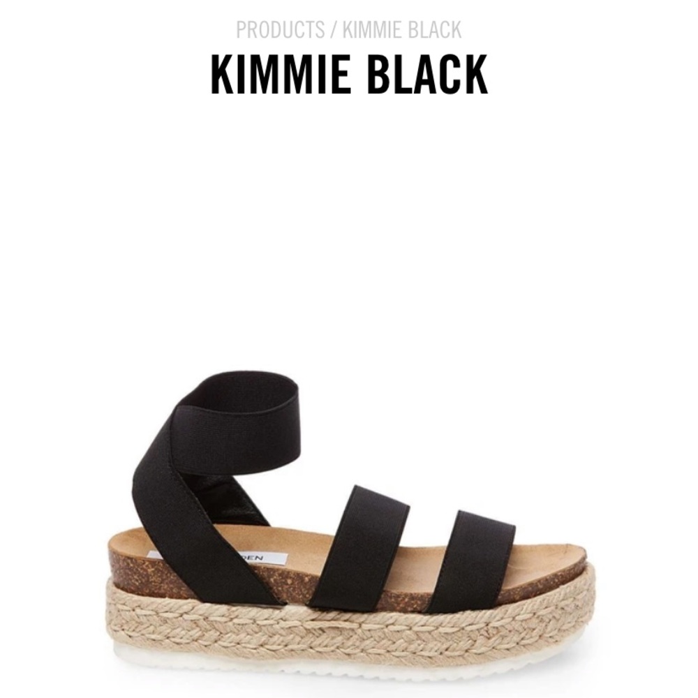Steve Madden Kimmie Black Sandals